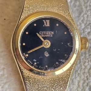 Vintage Ladies Citizen Goldtone Quartz Cocktail Watch